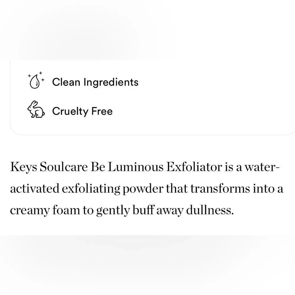 $14❤️‍🔥 LAST 1! KEYS Soulcare Be Luminous Facial Exfoliator 🪞NEW IN BOX Powder - Picture 4 of 7